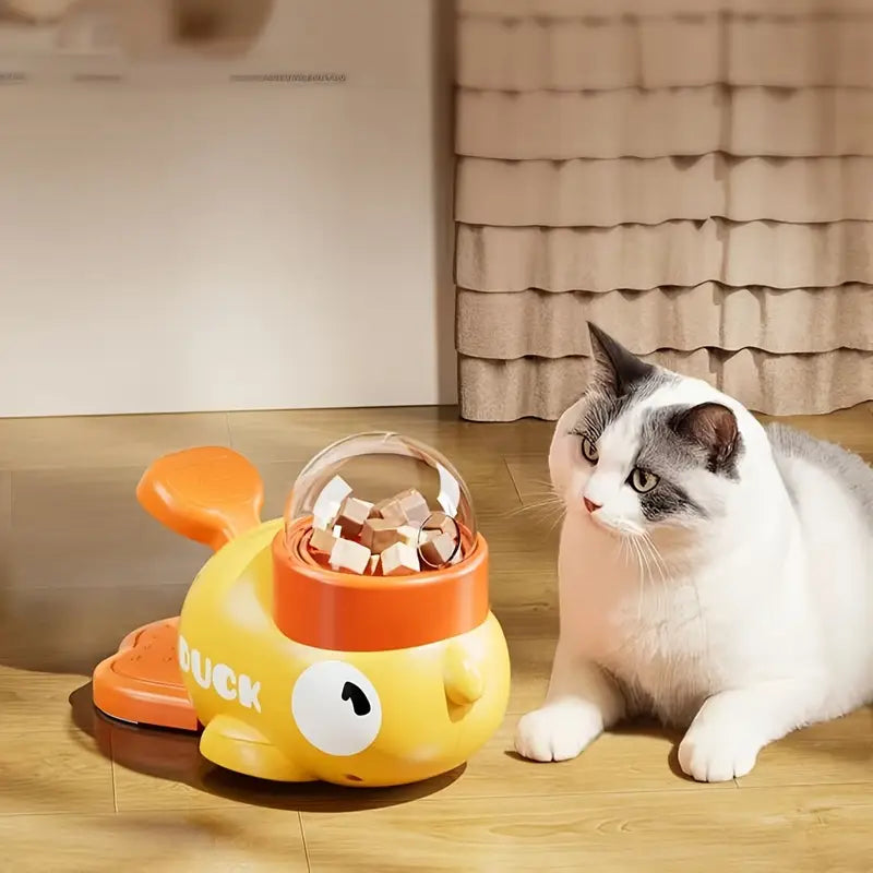 Knabber Ente - Interaktiver Spiel und Futterspender für Katzen