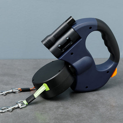 LeinenLuxe® DuoControl – Die smarte Doppelleine mit Anti-Wickel-Technik & LED-Sicherheit